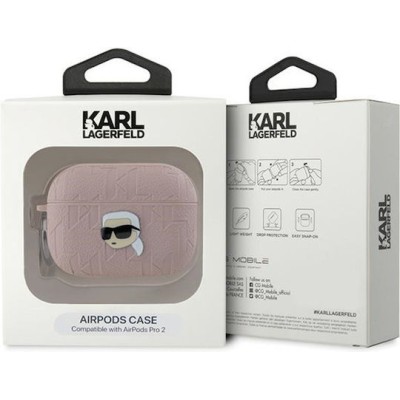 Karl Lagerfeld Karl Head Case Pink (Apple AirPods Pods Pro 2)